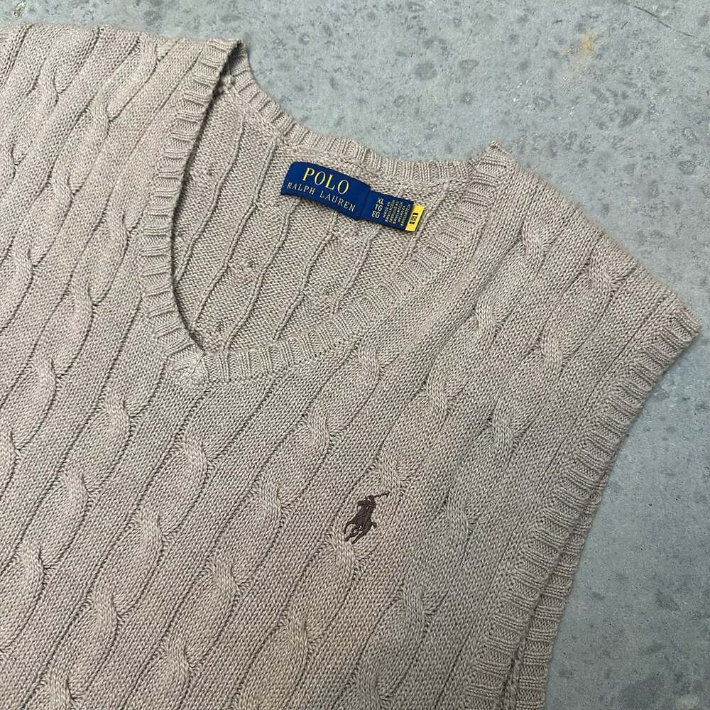 Polo Ralph Lauren Cable Knit Sweater Vest Size XL